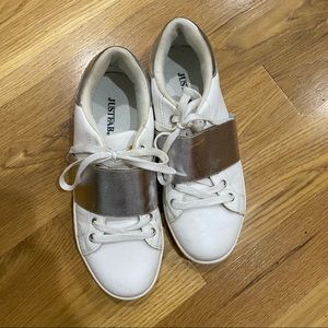 JustFab White Sneakers - Size 7.5